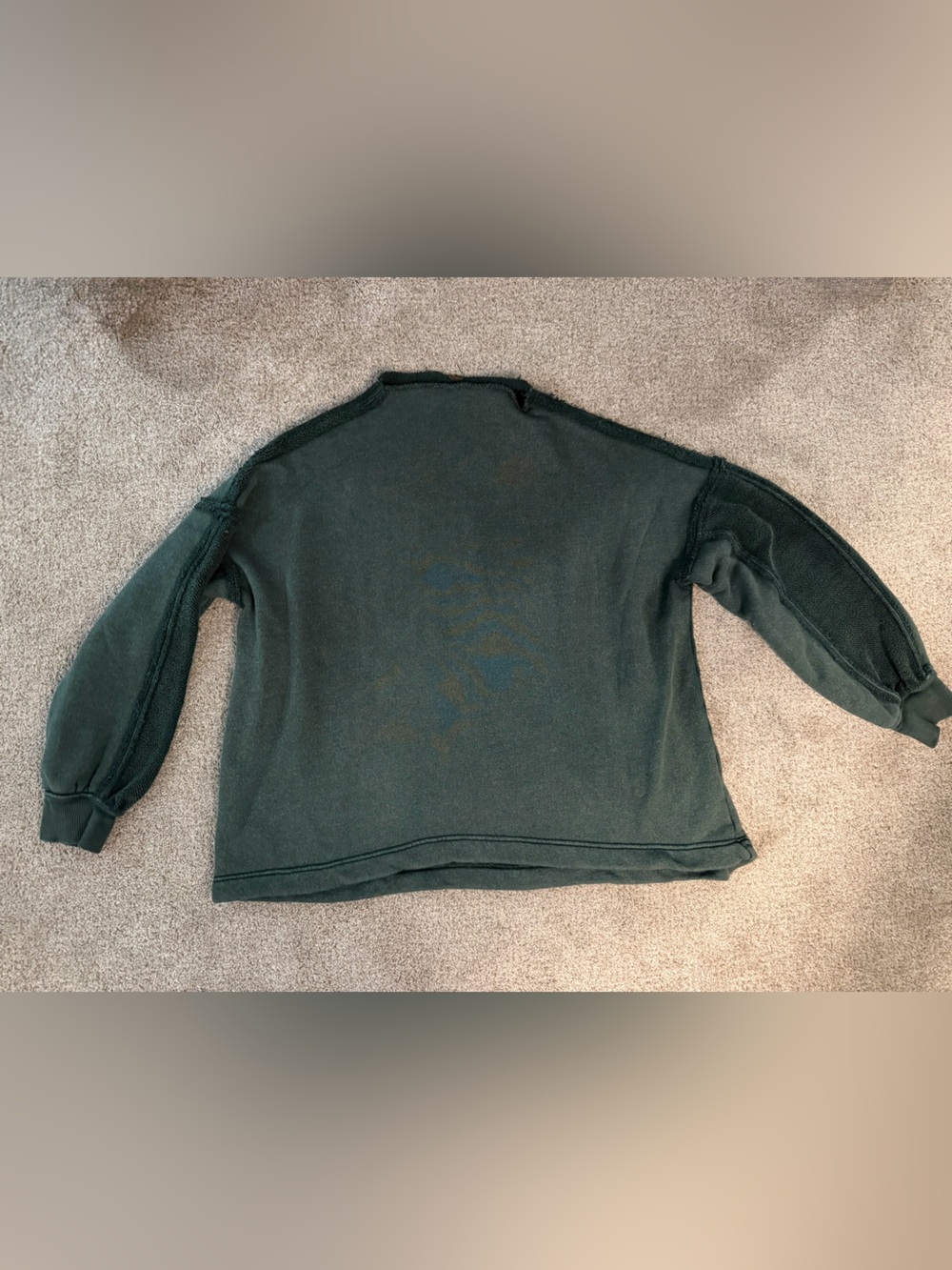 Free People Dark Green Cowl/Turtleneck Sweater